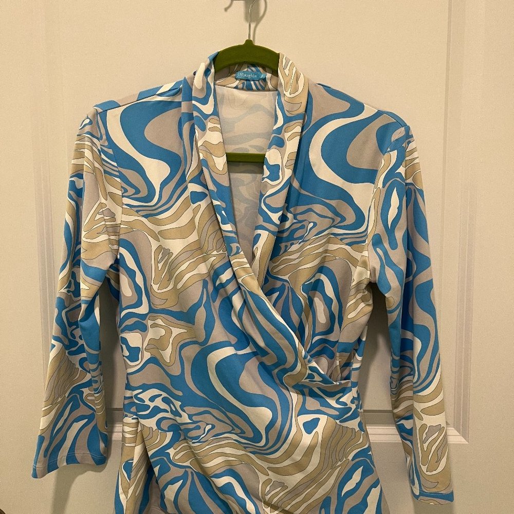 J. McLaughlin Front Faux Wrap Top - Catalina Cloth